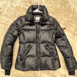 SAM. WOMENS FREESTYLE DOWN PUFFER JACKET BLACK SIZE SMALL